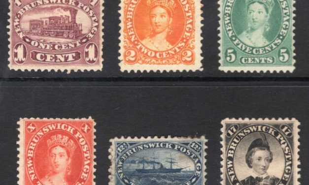 New Brunswick #6-11 F/VF Mint and Unu 1860 half dozen, 2c Inscription