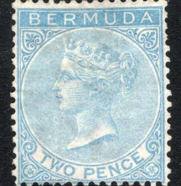 Bermuda #2 Fine Unused 1866 2d Victoria