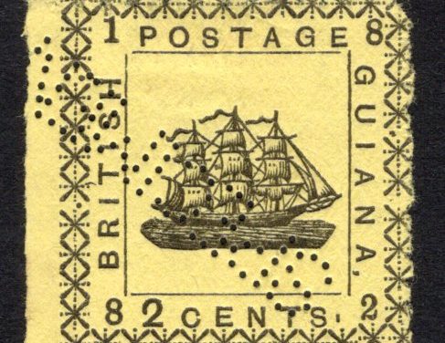 British Guiana #105S Fine Unused 1882 2c Specimen
