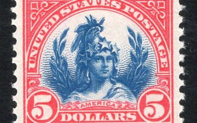 U.S.A. #573 F/VF Mint NH 1923 $5 Freedom
