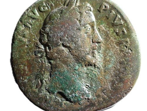 Antoninus Pius. AD 138-161 33mm 25.6gm AE Sestertius w/ Salus