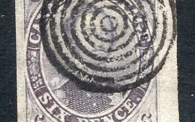 Canada #2 F/VF Used 1851 6d Albert