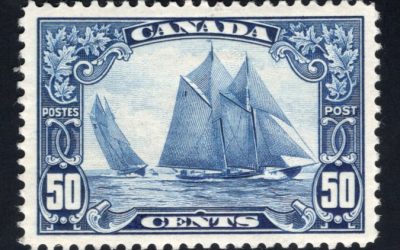 Canada #158 VF Unused 1928 50c Bluenose selected for centering