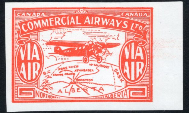 Canada #CL47Pii VF right margin 1929 Commercial Airways Proof