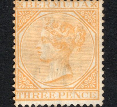 Bermuda #3 Fine Unu 1873 3d Victoria