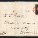 G.B. #1. 6 Jan 1841 1d Black FLS w/ contents