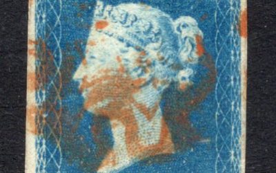 G.B. #2. Fine red Maltese Cross Used 1840 2d Blue