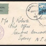 New Zealand #C5. 14 Feb 1934 7d Trans-Tasman First Flight Cover