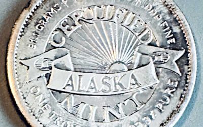Alaska Mint BU 1975 .999 fine Trans-Alaskan Pipeline Ounce Silver Round