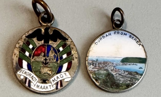 South Africa enamelled Silver Charm duo