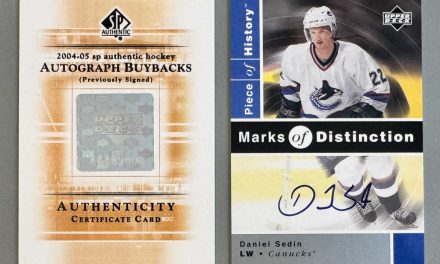Daniel Sedin autographed 2004/2005 SP Authentic Canucks Hockey Card