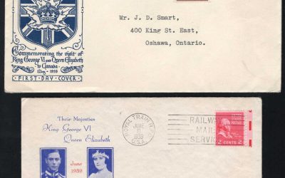 Royal Train #246-248 15 May and 8 June 1939 cacheted Royal Visit B.C. & D.C. Cover duo