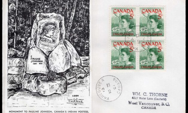 Canada FDC. 1961 Pauline Johnson. WC Thorne, paste-on cachet cover. Vancouver BC.