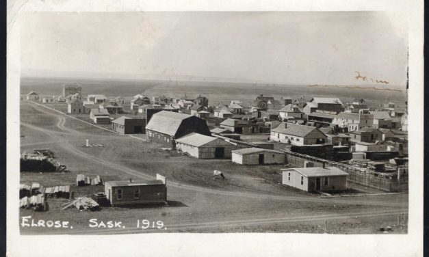 Canada Postcards. Elrose, Saskatchewan 1919 Town View. Real Photo Postcard
