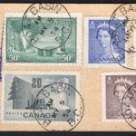 Boat Basin, B.C. 9 May 1954 78c Parcel Tag to Foam Lake, Saskatchewan