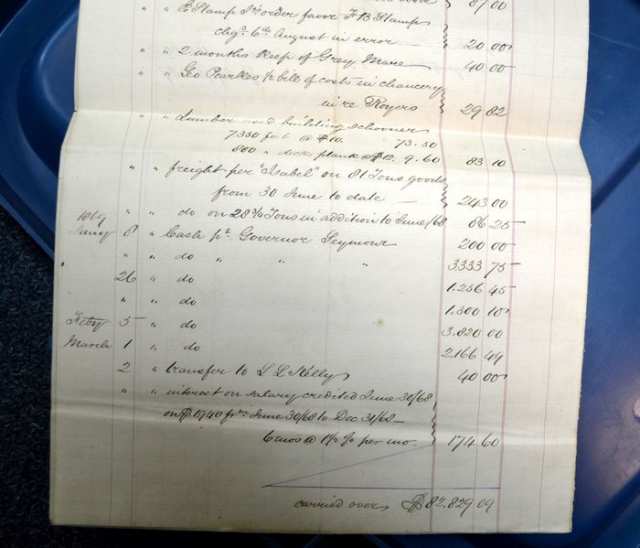 detail from Stamp's Ledger