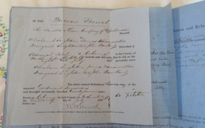 John A. Macdonald signed 1858 3-part Ejectment Summons