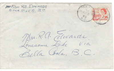 Ralph Edwards Jan 1969 instructional letter to his wife at Lonesome Lake
