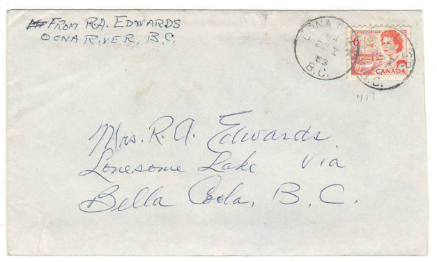 Ralph Edwards Jan 1969 instructional letter to his wife at Lonesome Lake