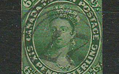 Canada #9a 1857 7.5d 4-ring Ottawa 27 cancel