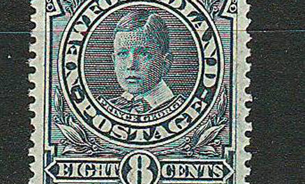 Newfoundland #110a 1911 8c Peacock Blue Shade