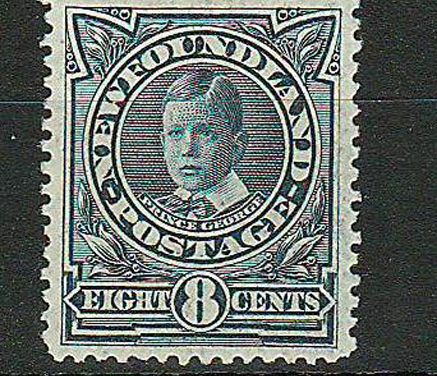 Newfoundland #110a 1911 8c Peacock Blue Shade