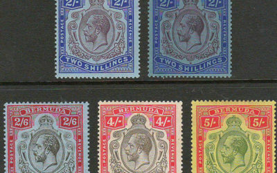 Bermuda #49-52, 94 1910/1927 George V (5)