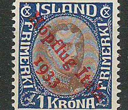 Iceland #C12 1933 1k Airmail