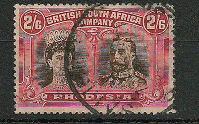 Rhodesia #113 2/6d Bistre Brown & Crimson Double Head