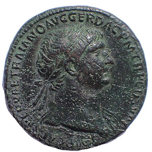 Trajan 98-117 AD AE Sestertius w/ Dacian
