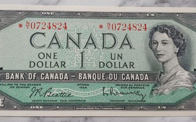 Dominion of Canada #DC15b Unc 1900 25 Cents Shinplaster