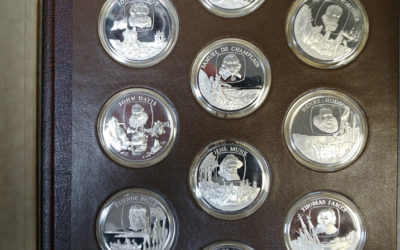 Explorers of Canada Proof 50-medallion Set in album 60oz ASW