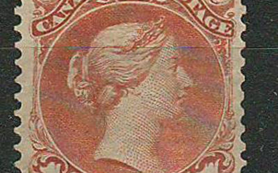 Canada #22 1868 1c Large Queen