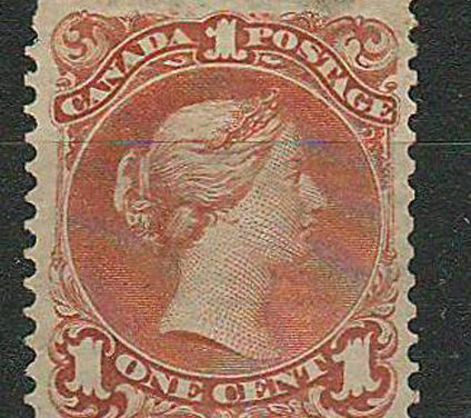 Canada #22 1868 1c Large Queen