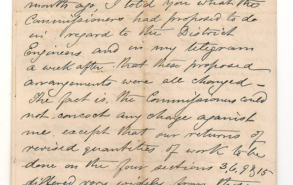 Intercolonial Railway 28 Mar 1872 Marcus Smith 2-pg Letter to his wife