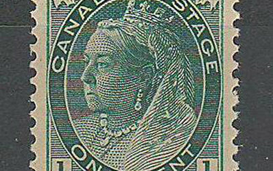 Canada #75 VF+ NH 1898 1c QV Numeral