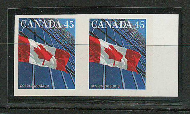 Canada #1362c 1998 45c Flag Imperforate Pair