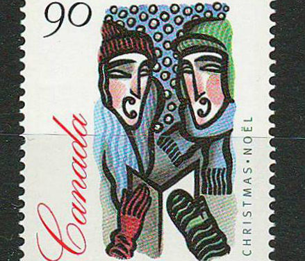 Canada #1535ii 1994 90c unissued Christmas stamp