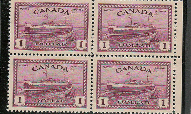 Canada #273 VFNH 1946 Rt Margin $1 Ferry Block (4)