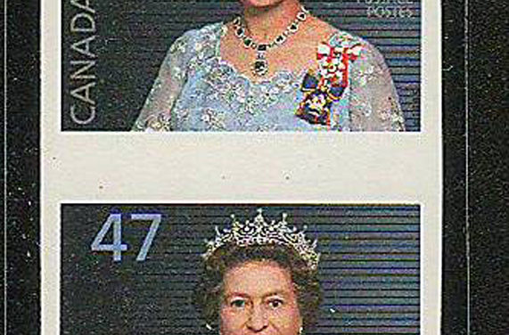Canada #1683a 2000 47c QEII Imperforate Pair
