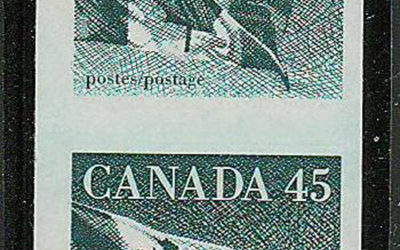 Canada #1396a VFNH 1995 45c Flag Imperforate Coil Pair