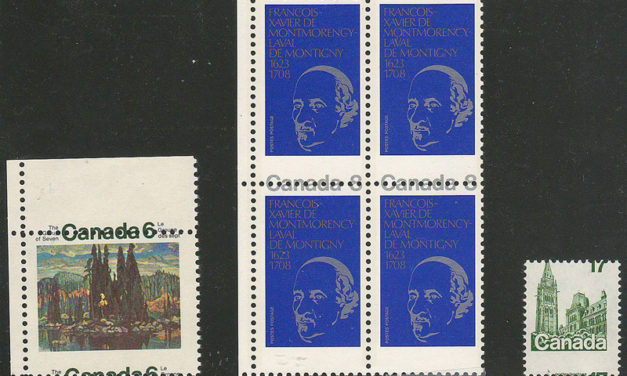 Canada #518/790var 1970/79 Misperf Block & duo (6)