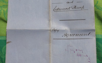 Edward Stamp signed 1864 copy agreement for British Columbia & Vancouver Island ex Wellburn
