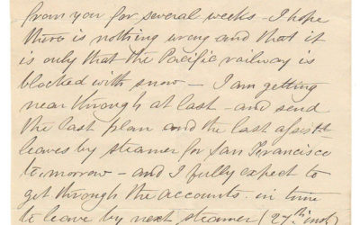 Victoria, B.C. 10 Feb 1873 3 sides Marcus Smith letter to his wife