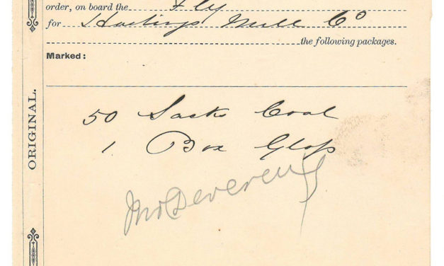 Hastings Mill Co. 14 Oct 1872 Steamer Fly Waybill