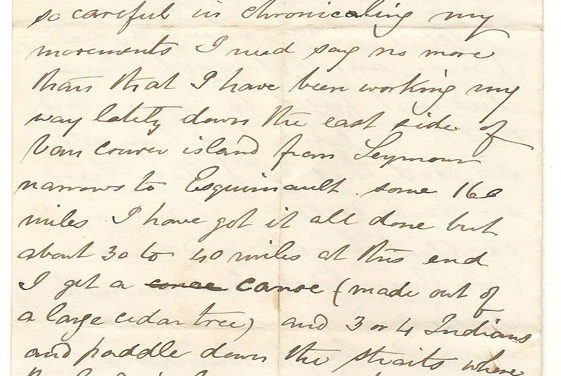 Victoria, B.C. 26 Dec 1872 4-page Marcus Smith Letter to his wife