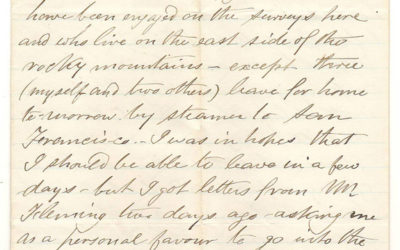 Victoria, B.C. 12 Jan 1873 4 sides Marcus Smith Letter to his wife