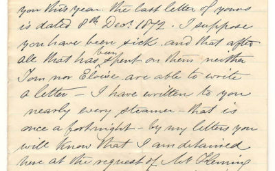 Victoria, V.I. 27 Feb 1873 4-sides Marcus Smith letter to his wife