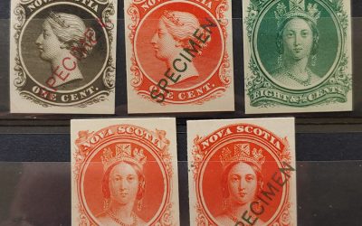 Canada #214GP XF 1935 5c Edward Vertical Wide Gutter Proof Pair