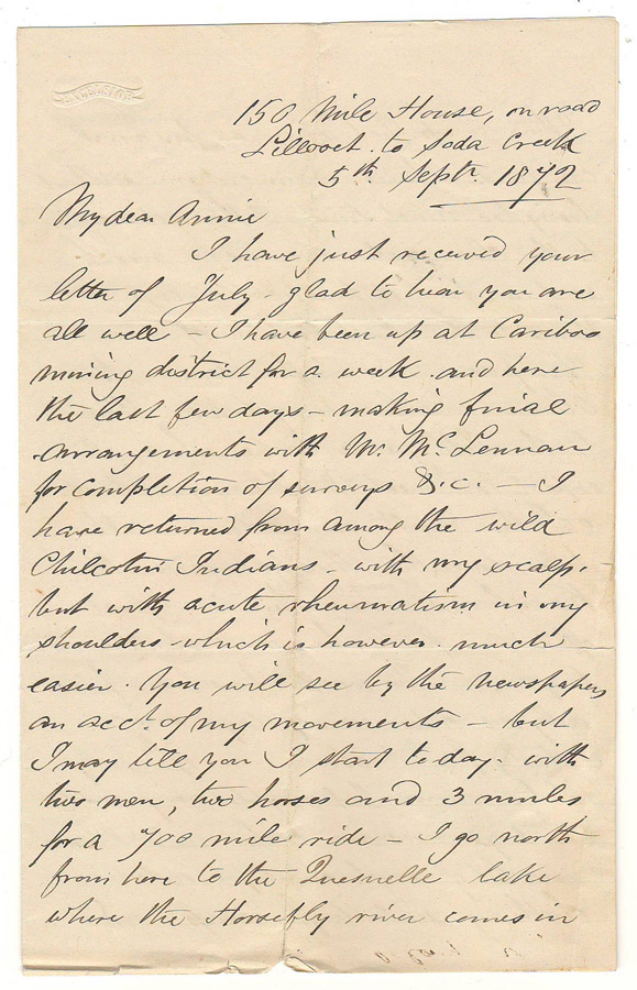 handwritten letter page 1